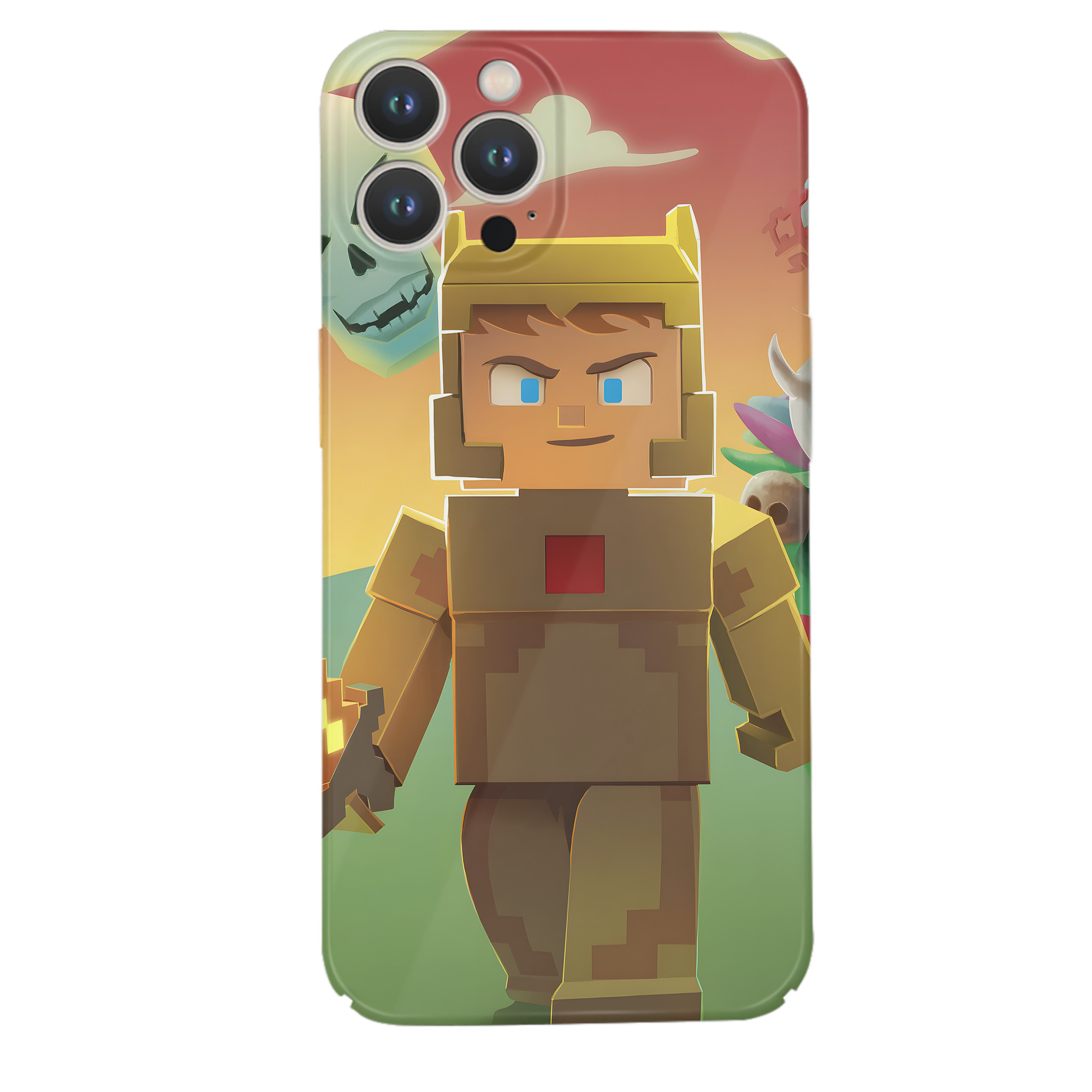 （画像用） マインクラフト ブロックの世界 Minecraft MC Block world 【iPhone 14シリーズ対応】ハードケース
